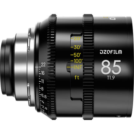 DZOFilm Vespid2 85mm T1.9 Objetivo Prime ARRI PL con Apertura T22 y 300° de Enfoque