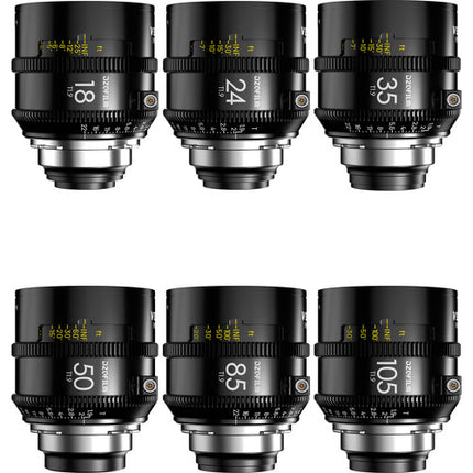 DZOFilm Vespid2 T1.9 Kit de 6 lentes prime Full Frame y 300° enfoque con estuche rígido