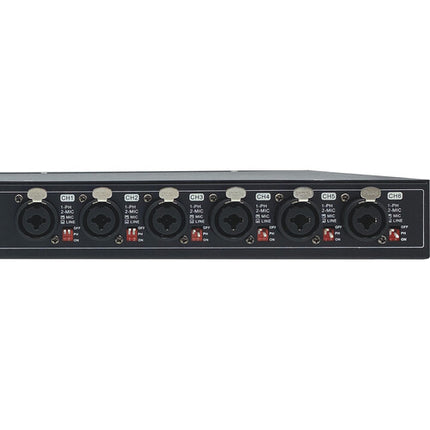 Astatic MX12S Mesa de Mezclas Rack 12 Canales 1 RU 6 Entradas XLR