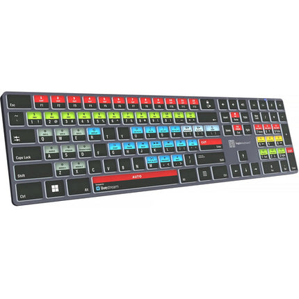 Logickeyboard Vimeo Livestream TITAN Teclado Inalámbrico Retroiluminado 108 Teclas Bluetooth 30'