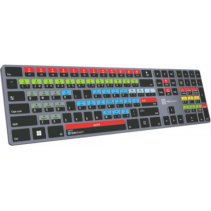 Logickeyboard Vimeo Livestream TITAN Teclado Inalámbrico Retroiluminado 108 Teclas Bluetooth 30'
