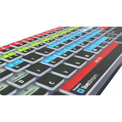 Logickeyboard Vimeo Livestream TITAN Teclado Inalámbrico Retroiluminado 108 Teclas Bluetooth 30'