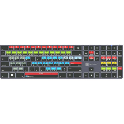 Logickeyboard Vimeo Livestream TITAN Teclado Inalámbrico Retroiluminado 108 Teclas Bluetooth 30'