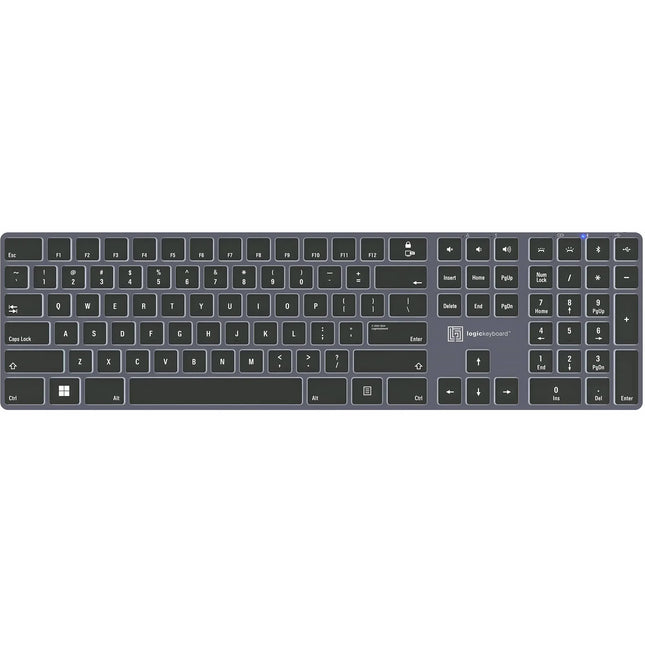 Logickeyboard TITAN Teclado Inalámbrico Retroiluminado Bluetooth 108 Teclas USB-C