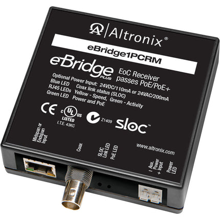 ALTRONIX eBridge1PCRM Receptor IP sobre Coax PoE+ 100Mb/s 30W