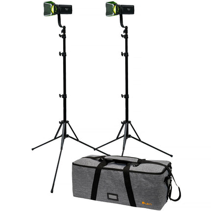 ikan Stryder RGBW Luz Fresnel LED Kit 2 Luces 2800-6500K 2460 Lux 15-45° con Trípodes y Bolsa