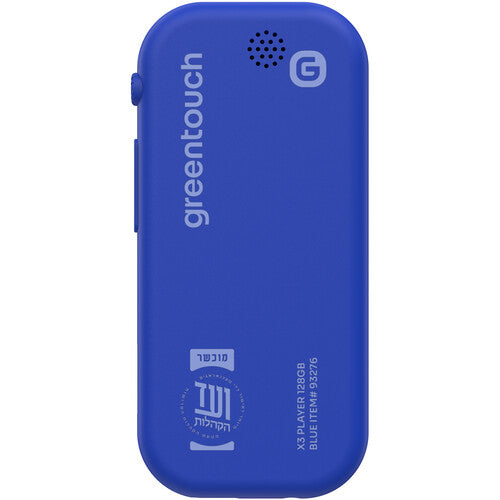 GreenTouch X3 Reproductor Multimedia Digital 128GB Pantalla Color 1.7" Azul