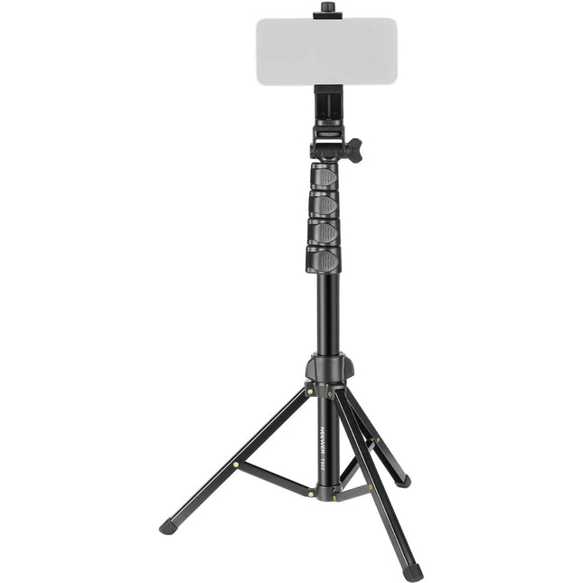 Neewer TS03 Trípode de Viaje Aluminio 66 Pulgadas Capacidad 11 lb con Mando Bluetooth y Soporte para Teléfono