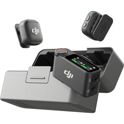 DJI Mic 3 sistema inalámbrico compacto para 2 personas micrófonos clip-on y receptor AMOLED
