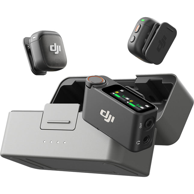 DJI Mic 3 sistema inalámbrico compacto para 2 personas micrófonos clip-on y receptor AMOLED