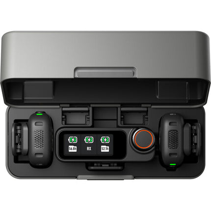 DJI Mic 3 sistema inalámbrico compacto para 2 personas micrófonos clip-on y receptor AMOLED