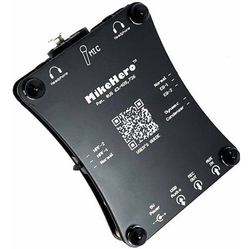 AUDIOSIGMA MikeHero Interfaz de Audio Portátil para Voz con Filtro Paso Alto y 70.5 dB de Ganancia
