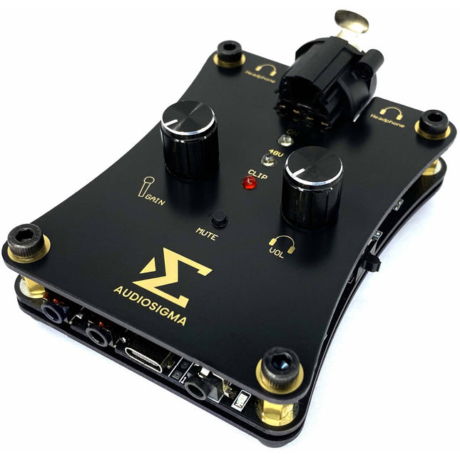 AUDIOSIGMA MikeHero Interfaz de Audio Portátil para Voz con Filtro Paso Alto y 70.5 dB de Ganancia