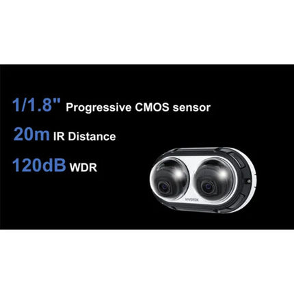 Vivotek MA9312-EHTV Cámara de Red Exterior Dual 8MP Visión Nocturna 65.6ft