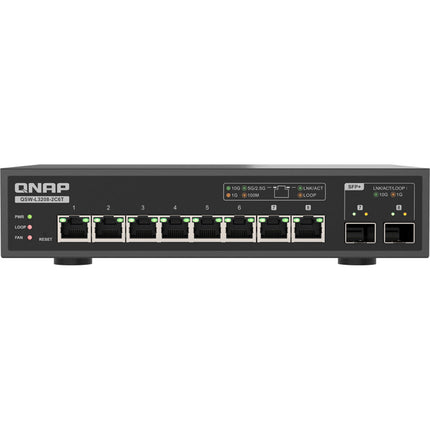 QNAP QSW-L3208-2C6T-US Switch de Red Gestionado 6 Puertos 10G 160Gbps
