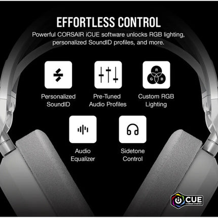 CORSAIR HS80 Max Auriculares Gaming Inalámbricos Blanco 50mm Bluetooth