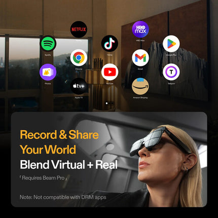 XREAL Eye AR Glasses 6DoF Captura Mundo Real Con Toque Unico