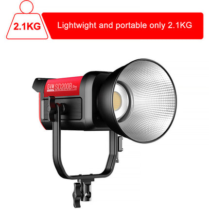 GVM Pro SD200B Monoluz LED Bicolor 200W 45400 Lux 2700-6800K con Reflector y Bolsa