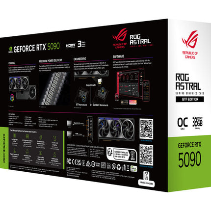 ASUS GeForce RTX 5090 Republic of Gamers Astral BTF OC Tarjeta gráfica 32GB GDDR7 2610MHz