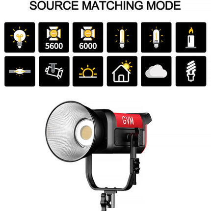 GVM Pro SD300B LED Monolight Bi-Color 300W 2700-6800K 51100 Lux con Reflector y Bolsa