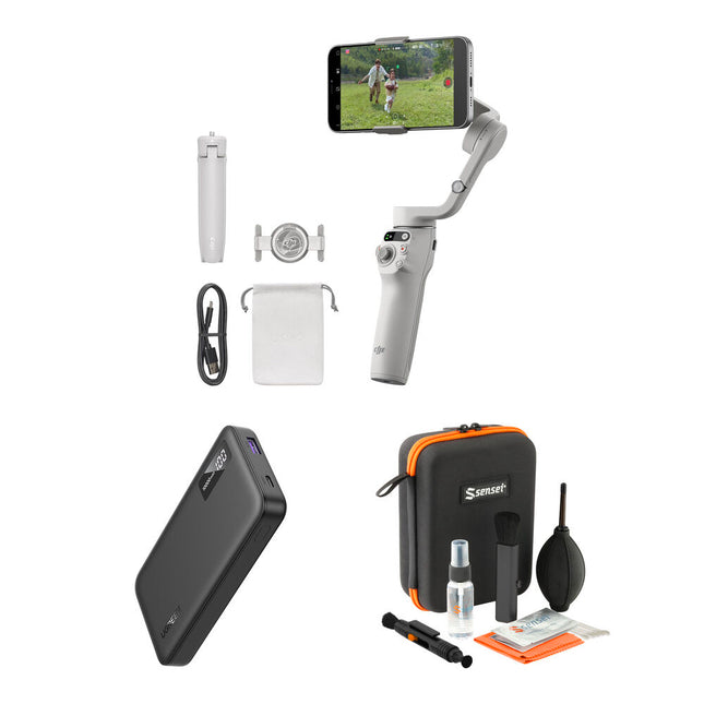 DJI Osmo Mobile 6 Gimbal para Smartphone Power Bank 10000 mAh Kit de Limpieza