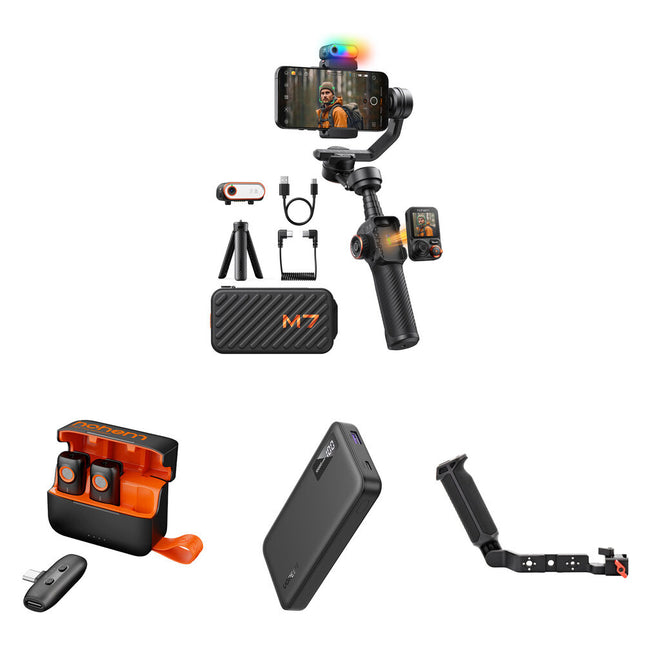 Hohem iSteady M7 Estabilizador Smartphone con Micrófono Inalámbrico y Power Bank 10000mAh