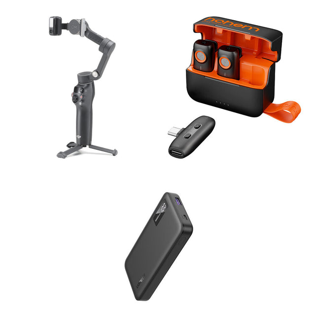 DJI Osmo Mobile 7P Gimbal para Smartphone con Luz y Micrófono USB-C inalámbrico