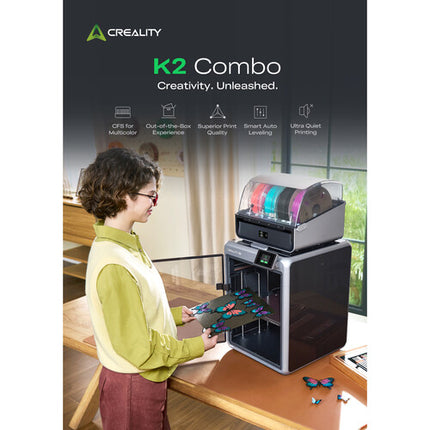 Creality K2 Combo Impresora 3D Multicolor FDM Volumen 26 cm Cubo