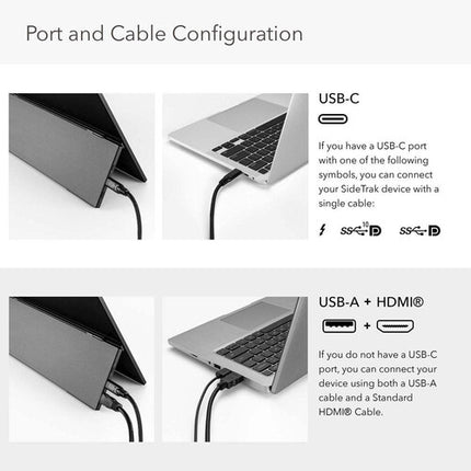 Luxor SideTrak Solo Pro Monitor portátil 13.3" Full HD 1920x1080 USB-C y Mini-HDMI