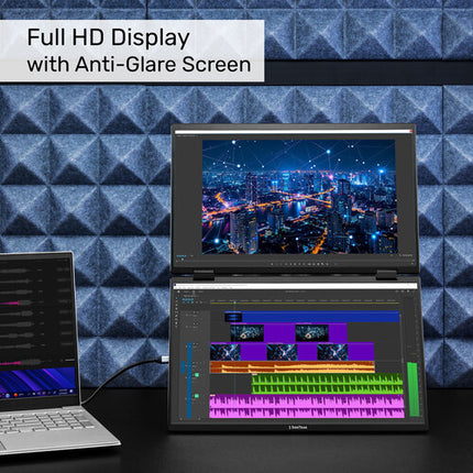 Luxor SideTrak Solo Book Monitor Doble 15.6" Full HD 1920x1080 2 ms Respuesta
