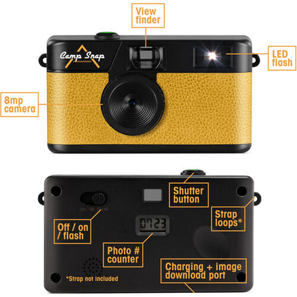 Camp Snap CS-V105 Cámara Digital sin Pantalla 8MP y Flash LED USB-C