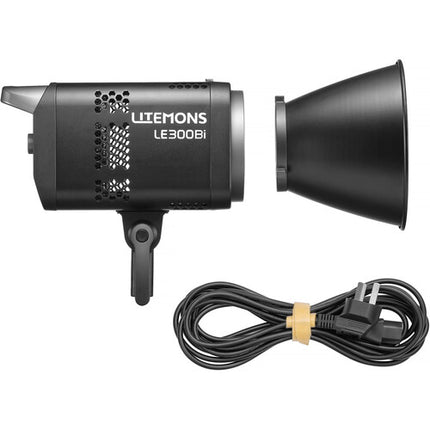 Godox Litemons LE300Bi Luz LED Monolight Bicolor 2800-6500K 58900 Lux Reflector y Cable AC