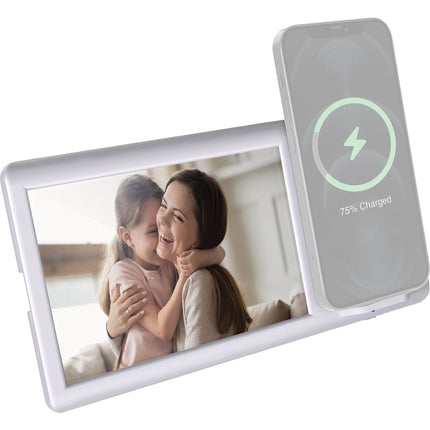 ChargeWorx Smartpix Marco de Fotos con Carga Inalámbrica 10W y Soporte para Foto 4x6 pulgadas