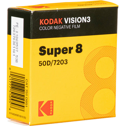 Kodak VISION3 50D Película Color Negativo Super 8 50' Roll Film