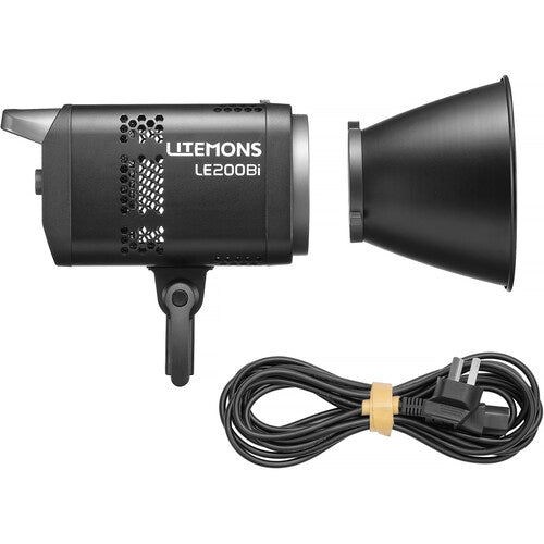 Godox Litemons LE200Bi LED Monoluz Bi-Color 2800-6500K 57700 Lux Reflector Ac