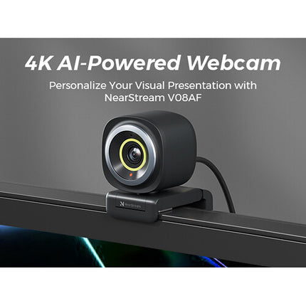 NearStream V08AF Cámara Web 4K 8MP USB-A Autofocus 95° Campo de Visión