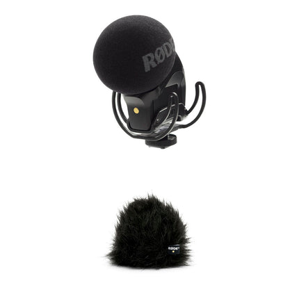 RODE Stereo VideoMic Pro Micrófono para cámaras con kit Rycote y parabrisas de piel artificial