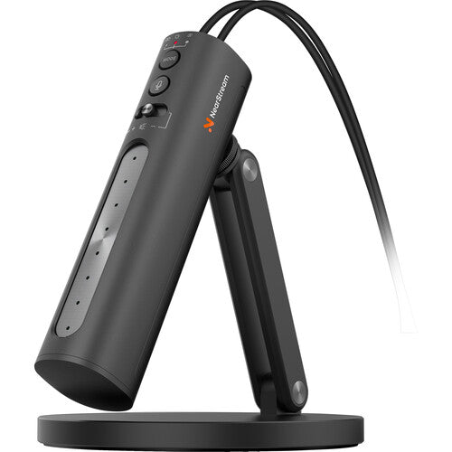 NearStream AM10U Micrófono de Escritorio Analógico USB con Pie Ajustable y Control de Ganancia