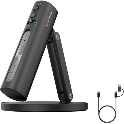 NearStream AM10U Micrófono de Escritorio Analógico USB con Pie Ajustable y Control de Ganancia