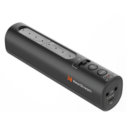 NearStream AM10U Micrófono de Escritorio Analógico USB con Pie Ajustable y Control de Ganancia