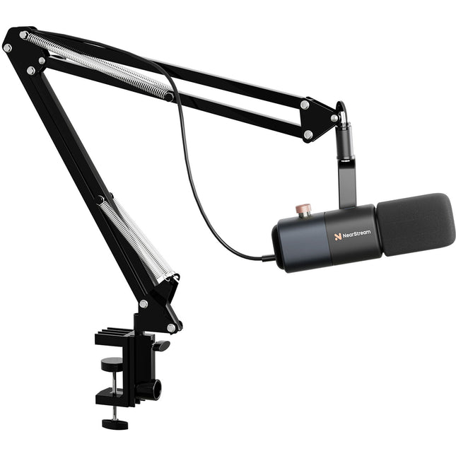 NearStream AM10X Micrófono dinámico XLR USB brazo ajustable cancelación ruido