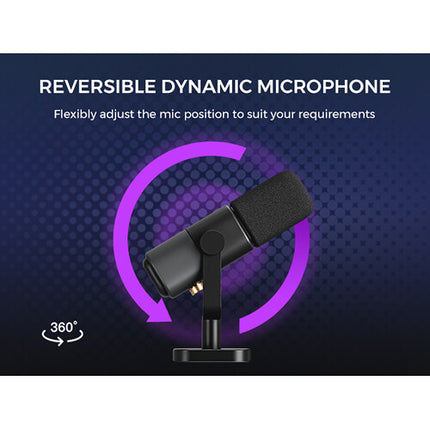 NearStream AM15X Micrófono Dinámico XLR USB con Soporte de Escritorio Ajustable