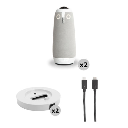 Owl Labs Meeting Owl 3 Kit Sala Grande Dos Cámaras 360° y Cable USB-C 16.4'