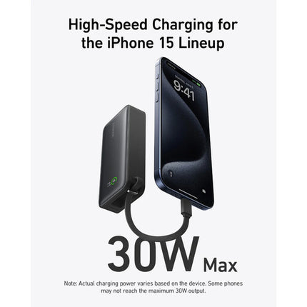 Anker A1259 Nano Power Bank 10000mAh Carga Rápida 30W Negro