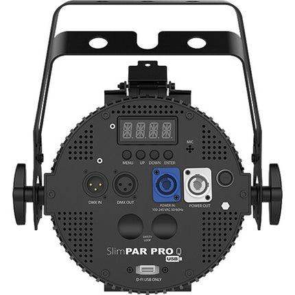 CHAUVET DJ SlimPAR Pro Q Kit de 4 Luces LED RGBA con Control Remoto y Bolsa