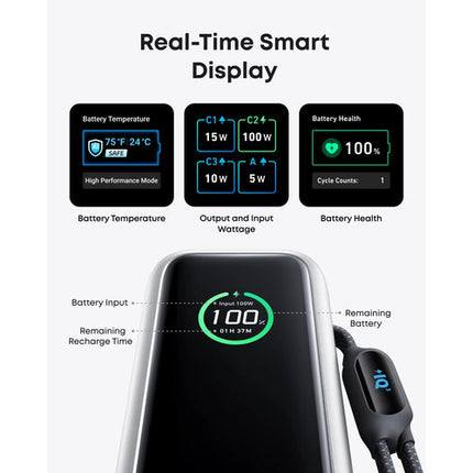 Anker A1695 Power Bank USB-C 25000mAh 165W Batería Portátil Negro