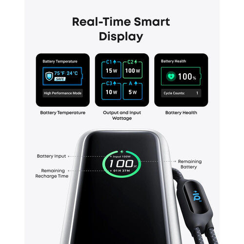 Anker A1695 Power Bank USB-C 25000mAh 165W Batería Portátil Negro