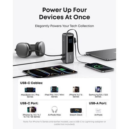 Anker A1695 Power Bank USB-C 25000mAh 165W Batería Portátil Negro