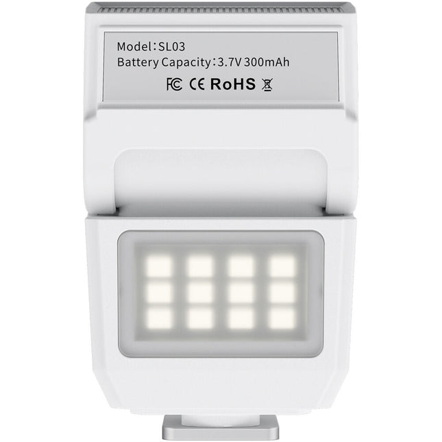 Ulanzi SL03 Spark Lite Flash para Cámara Blanco con Batería 300mAh y Cabezal Ajustable 90°