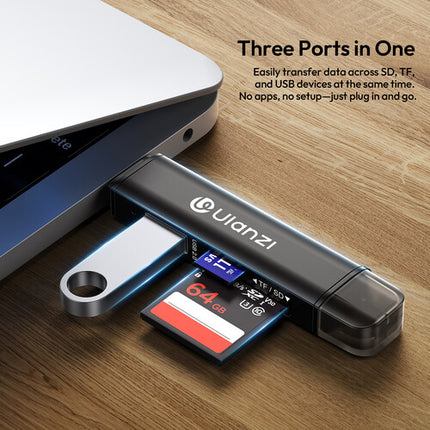 Ulanzi CR1 Lector de Tarjetas 3 en 1 USB-C USB-A 170 MB/s